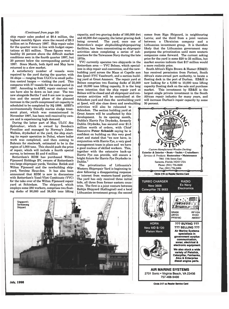 Maritime Reporter Magazine, page 79,  Jul 1998