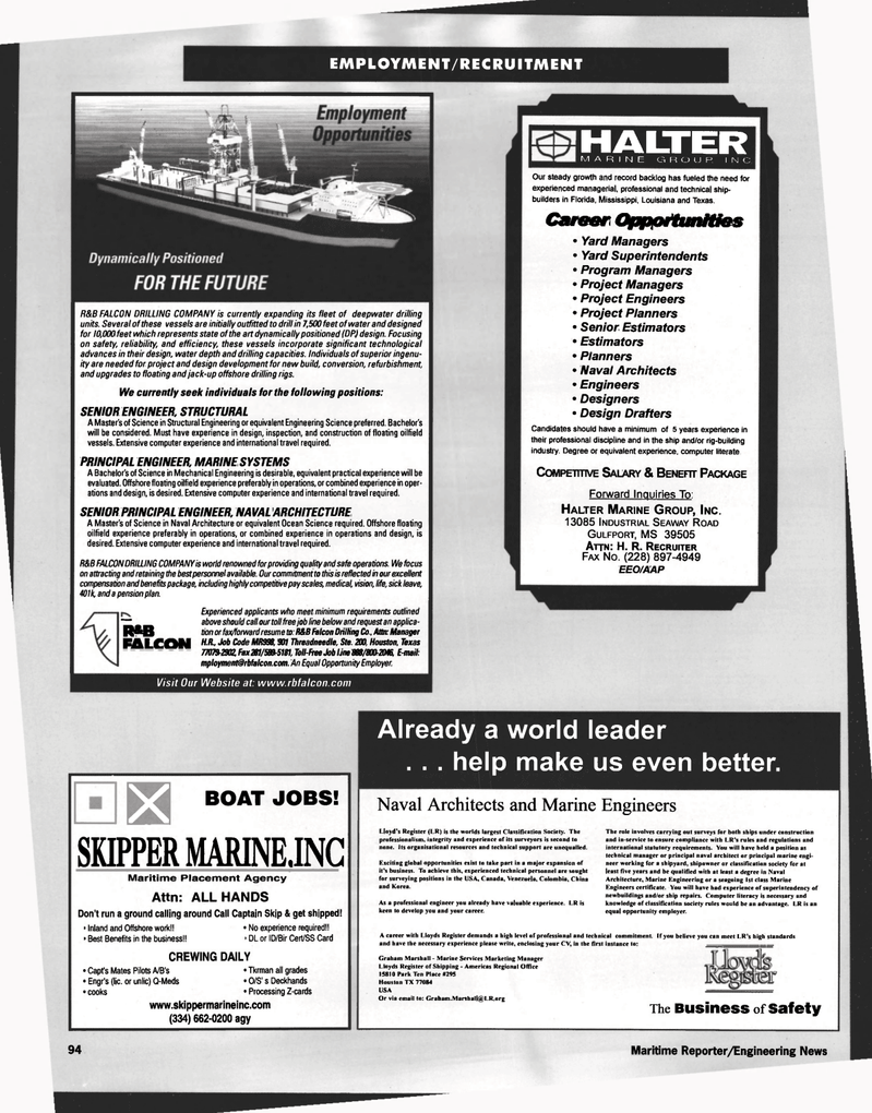 Maritime Reporter Magazine, page 114,  Sep 1998