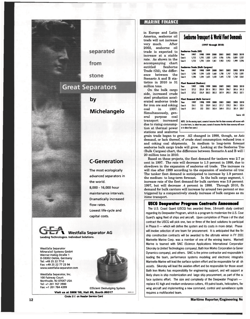 Maritime Reporter Magazine, page 12,  Sep 1998