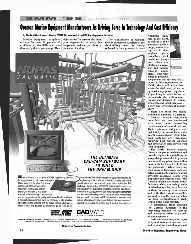 Maritime Reporter Magazine, page 38,  Sep 1998