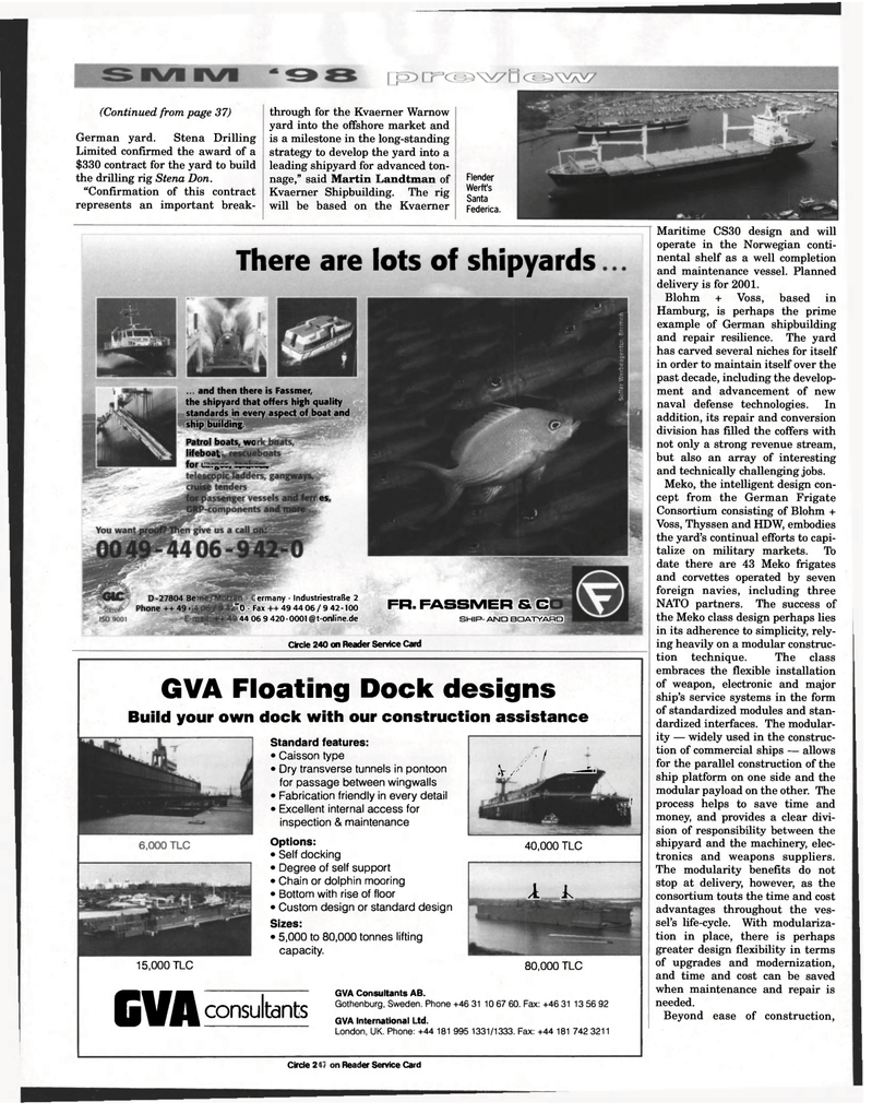 Maritime Reporter Magazine, page 42,  Sep 1998