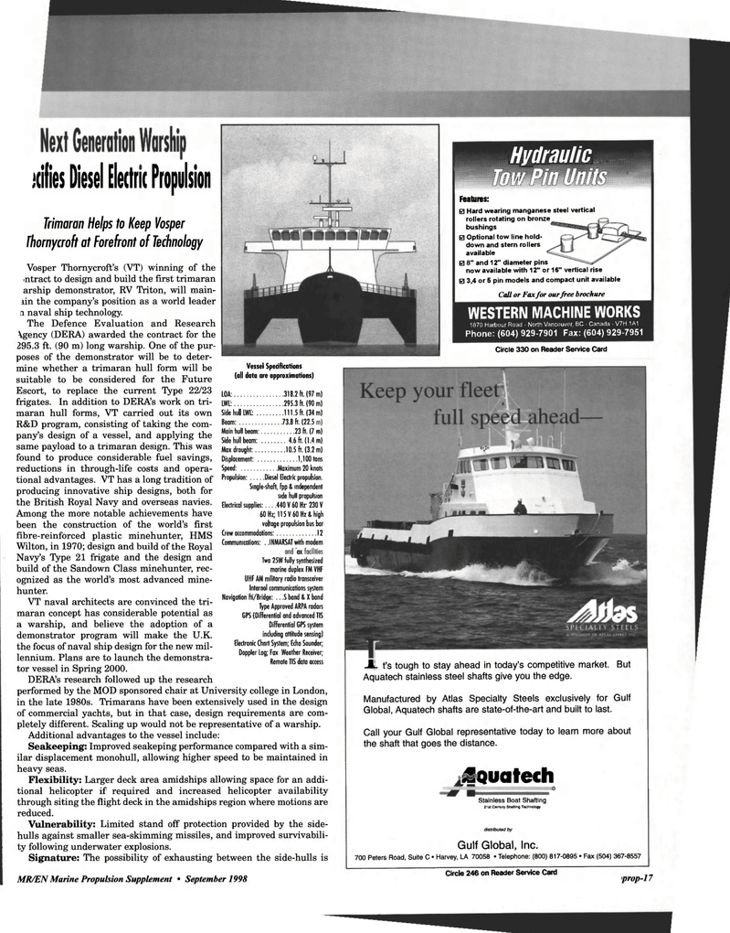 Maritime Reporter Magazine, page 63,  Sep 1998