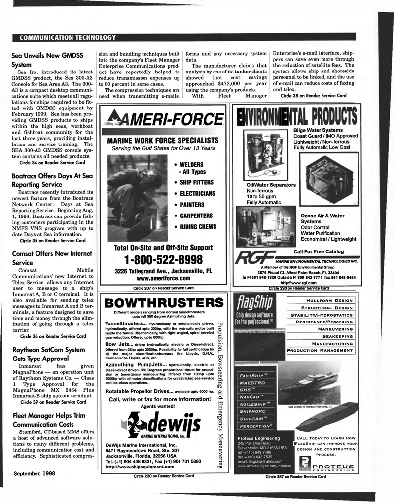 Maritime Reporter Magazine, page 85,  Sep 1998