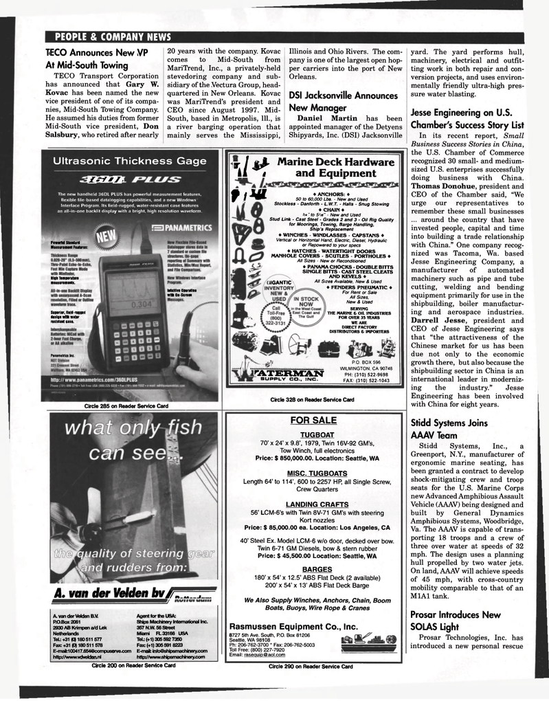 Maritime Reporter Magazine, page 88,  Sep 1998