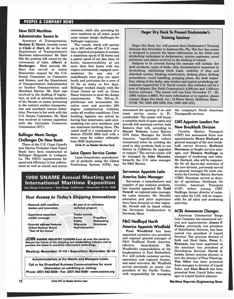 Maritime Reporter Magazine, page 90,  Sep 1998