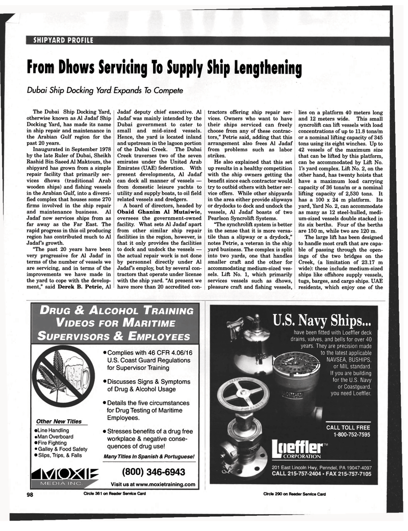 Maritime Reporter Magazine, page 100,  Oct 1998