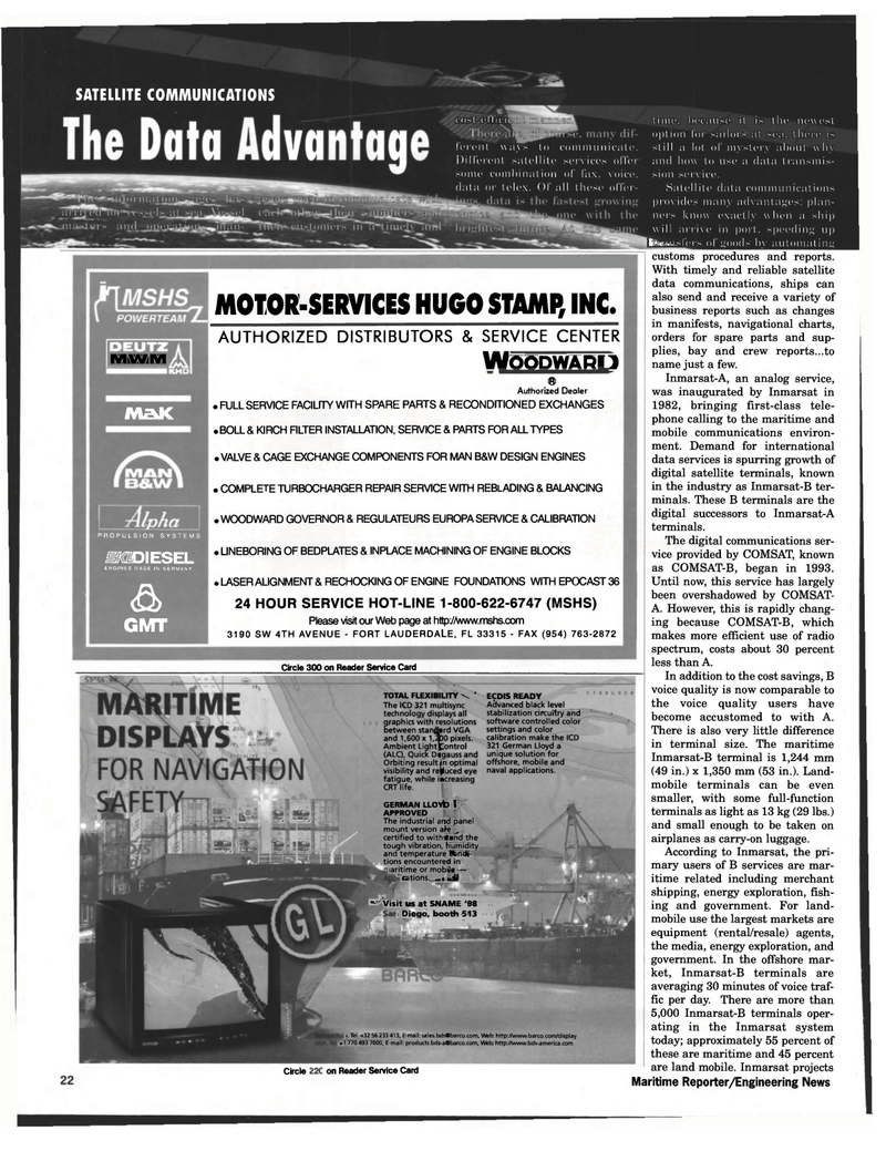 Maritime Reporter Magazine, page 22,  Oct 1998