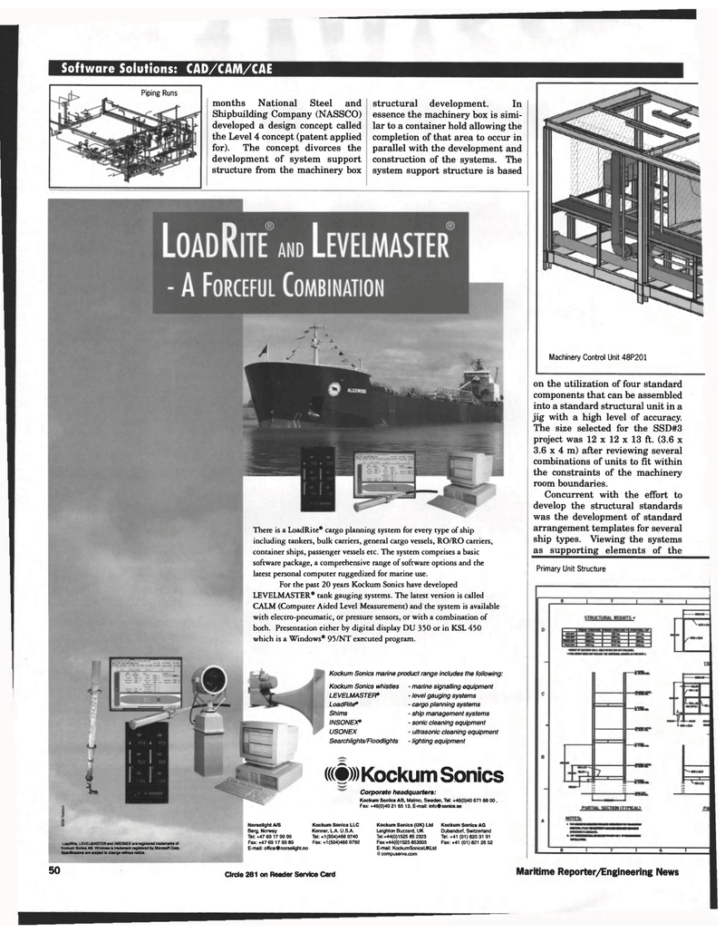 Maritime Reporter Magazine, page 50,  Oct 1998