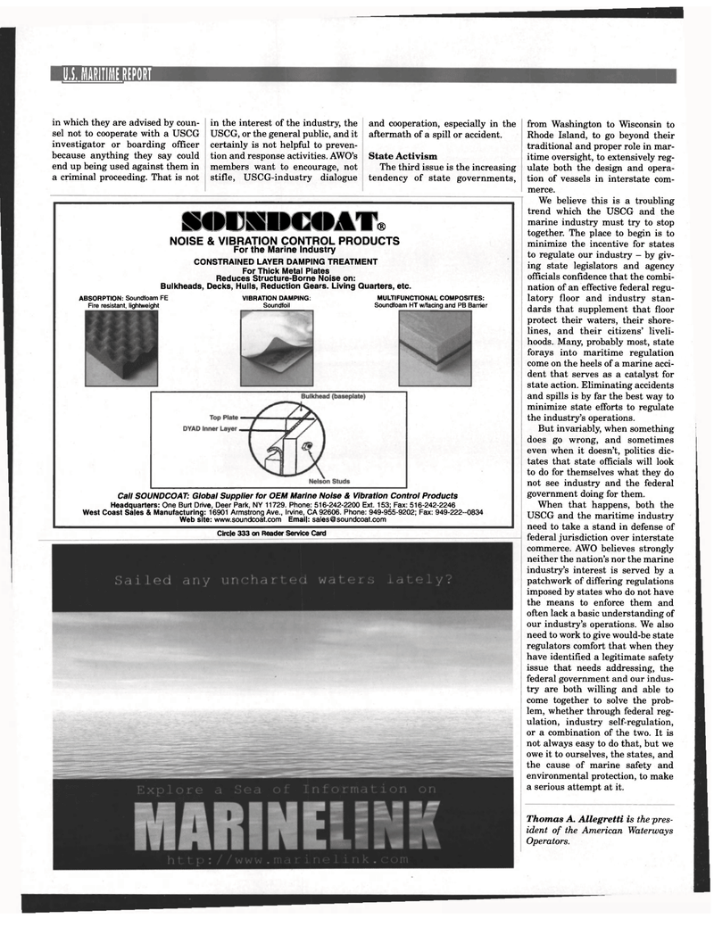 Maritime Reporter Magazine, page 78,  Oct 1998