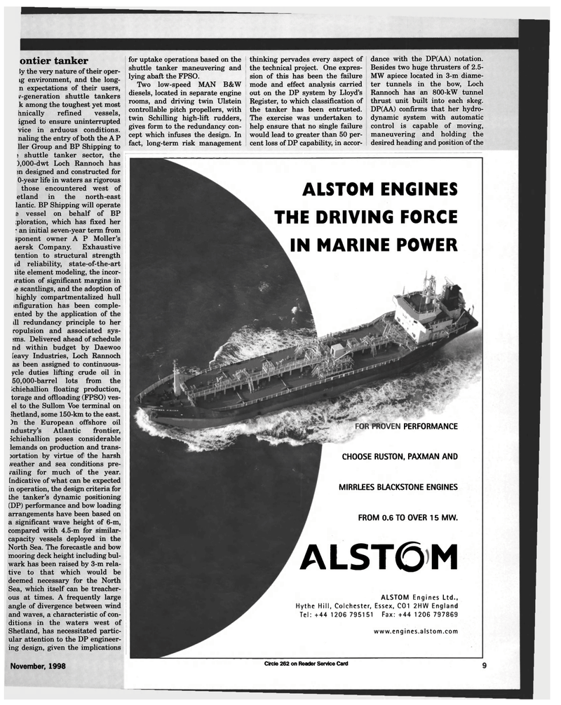 Maritime Reporter Magazine, page 9,  Nov 1998