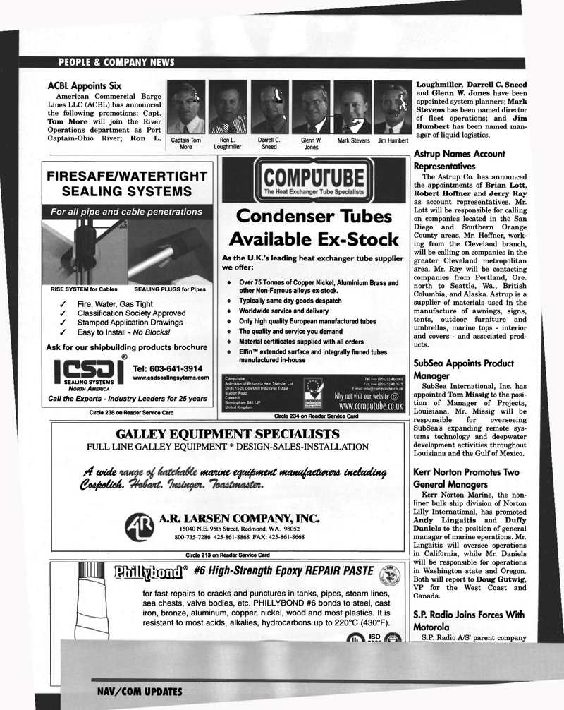 Maritime Reporter Magazine, page 110,  Nov 1998