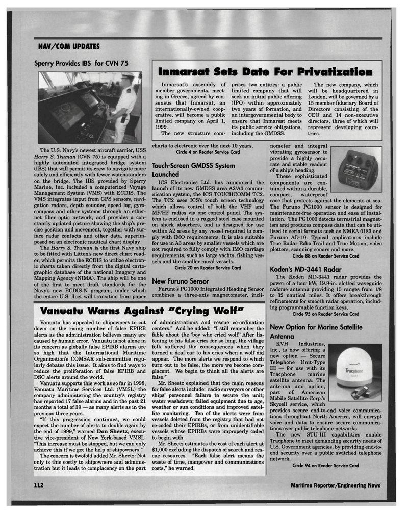 Maritime Reporter Magazine, page 112,  Nov 1998
