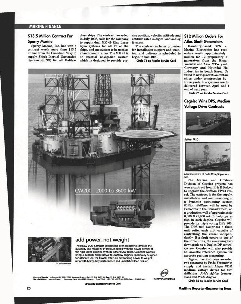 Maritime Reporter Magazine, page 20,  Nov 1998