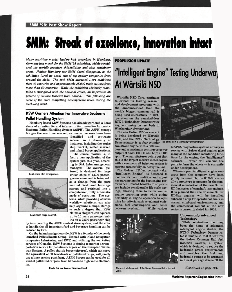 Maritime Reporter Magazine, page 24,  Nov 1998