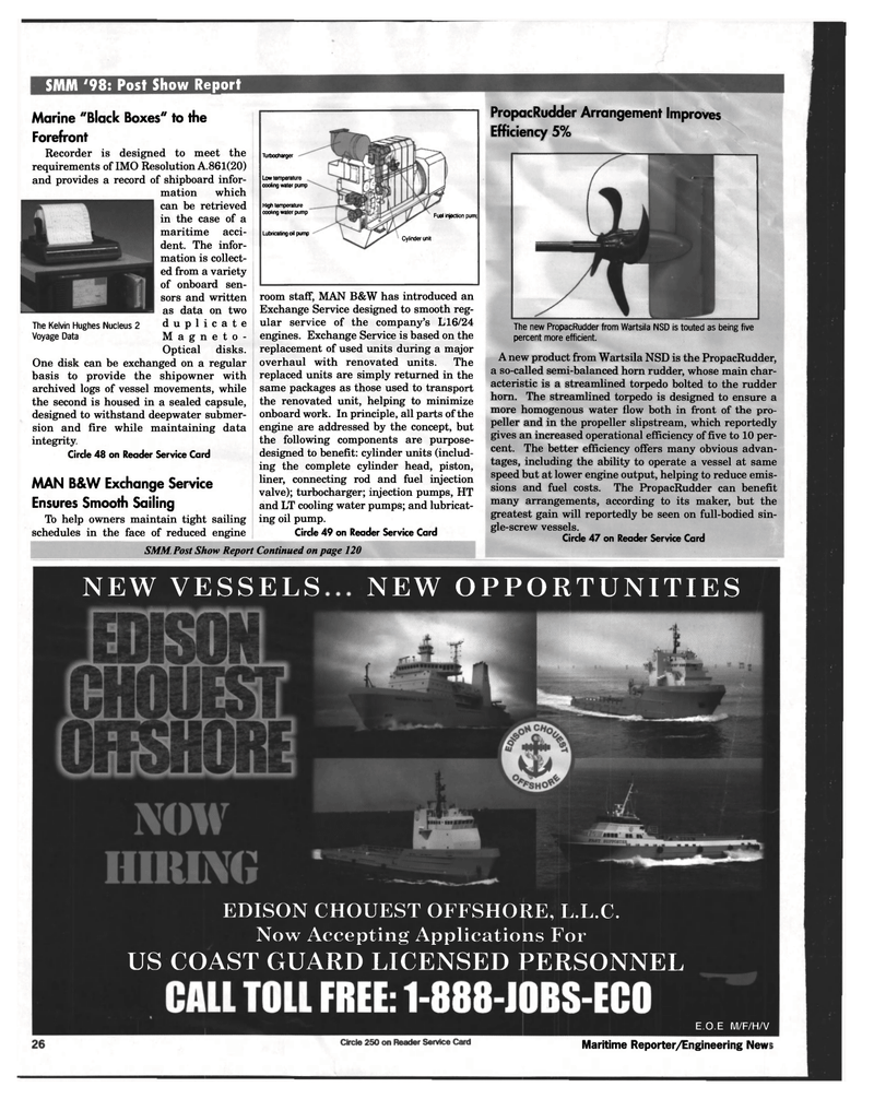 Maritime Reporter Magazine, page 28,  Nov 1998