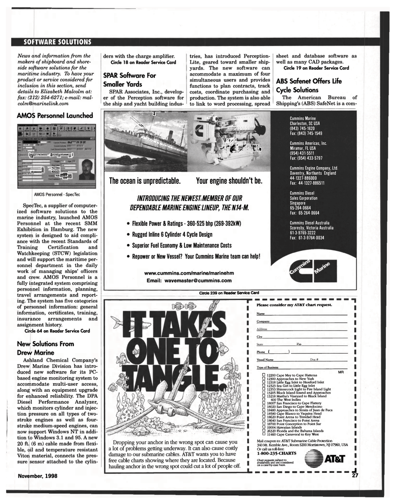 Maritime Reporter Magazine, page 29,  Nov 1998