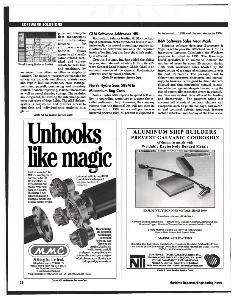 Maritime Reporter Magazine, page 30,  Nov 1998