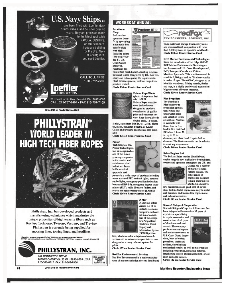 Maritime Reporter Magazine, page 74,  Nov 1998