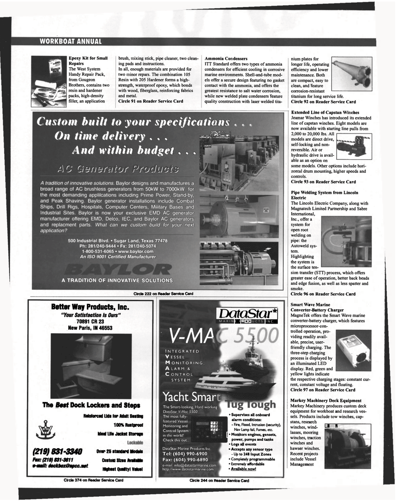 Maritime Reporter Magazine, page 78,  Nov 1998