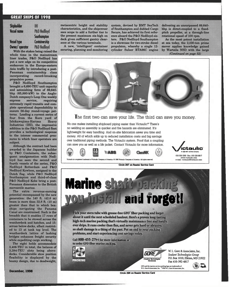 Maritime Reporter Magazine, page 41,  Dec 1998