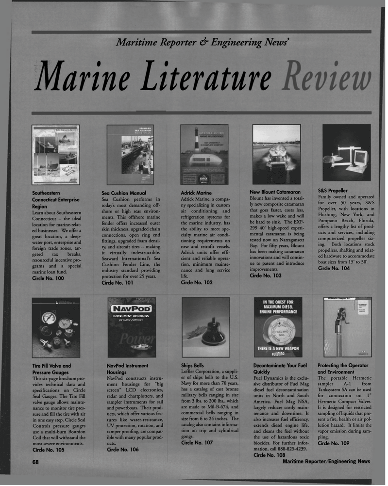 Maritime Reporter Magazine, page 68,  Dec 1998