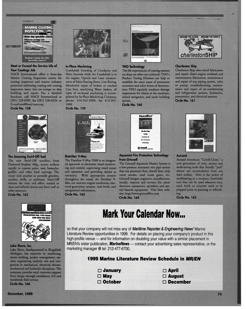 Maritime Reporter Magazine, page 73,  Dec 1998