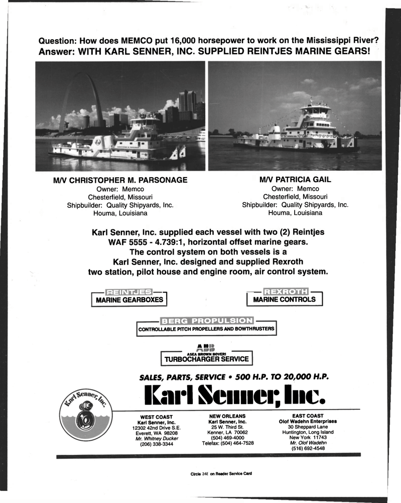 Maritime Reporter Magazine, page 4th Cover,  Dec 1998
