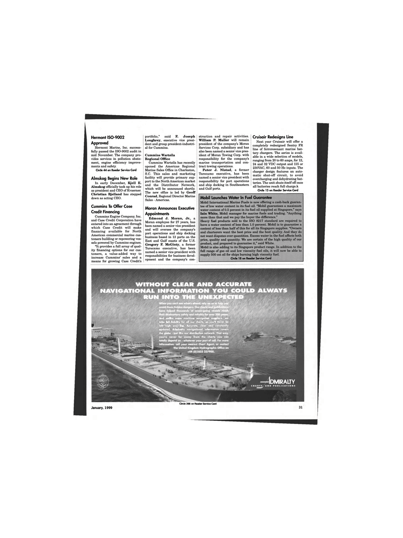 Maritime Reporter Magazine, page 31,  Jan 1999