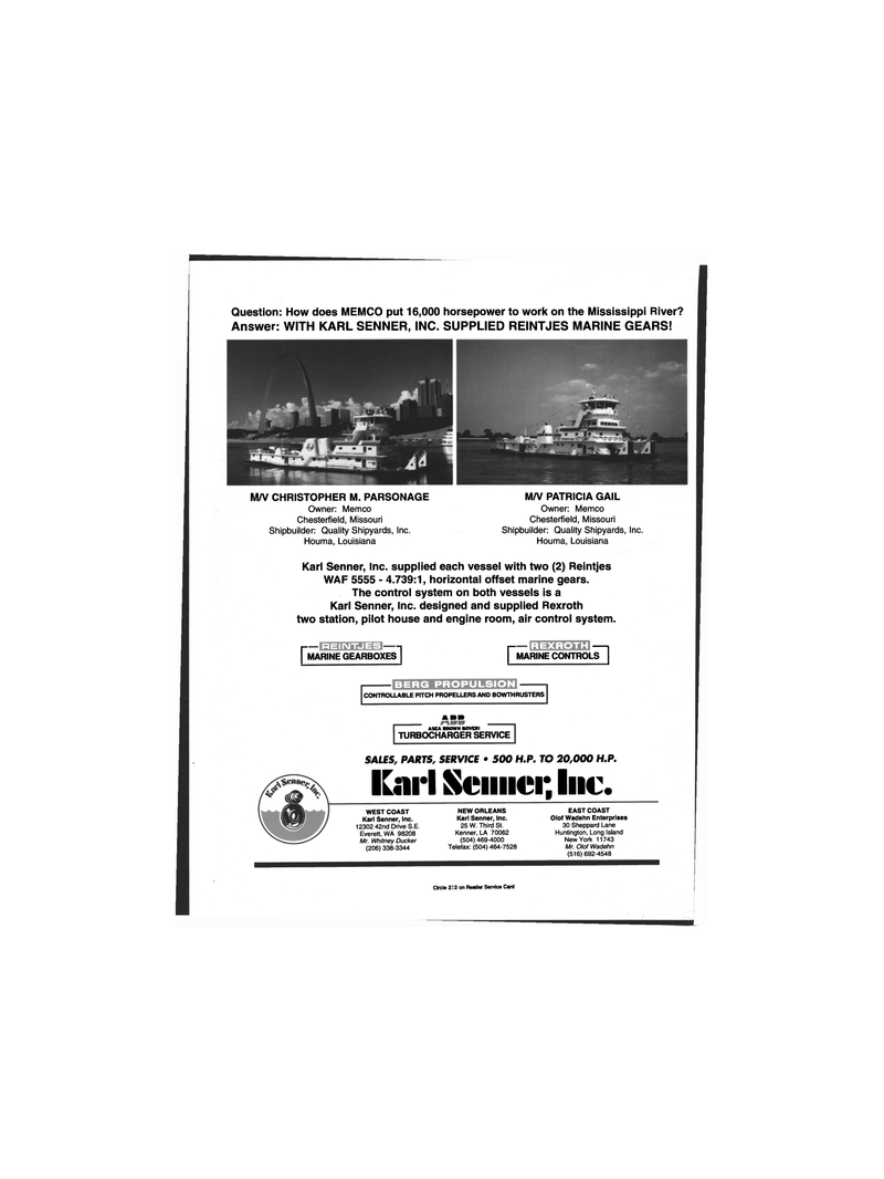Maritime Reporter Magazine, page 4th Cover,  Jan 1999