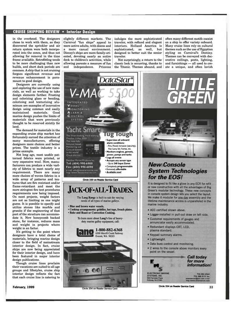 Maritime Reporter Magazine, page 36,  Feb 1999