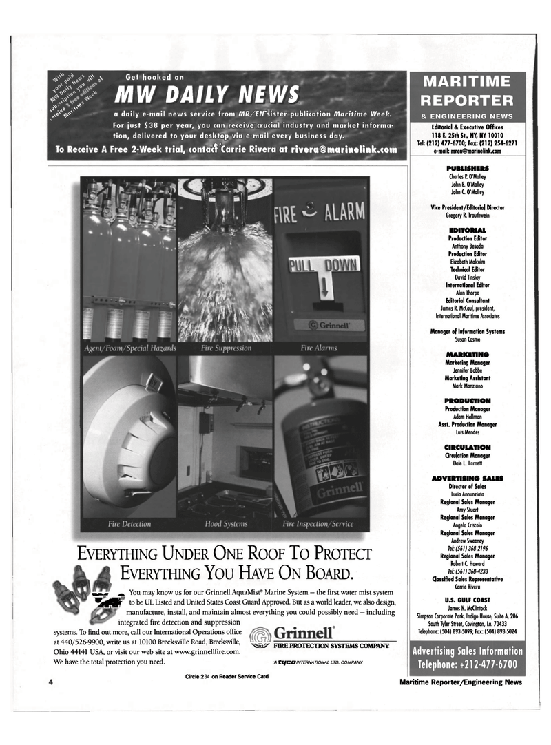Maritime Reporter Magazine, page 5,  Feb 1999