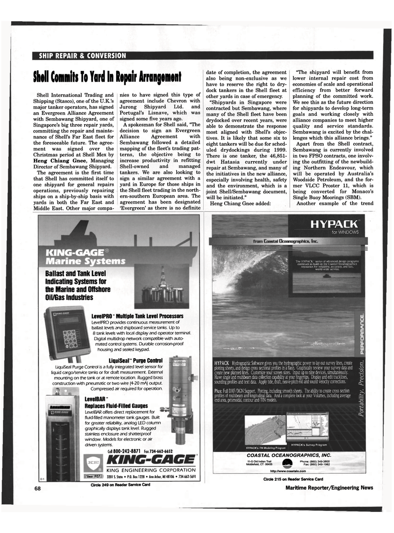 Maritime Reporter Magazine, page 71,  Feb 1999