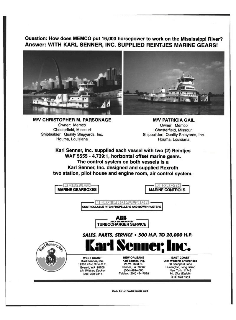 Maritime Reporter Magazine, page 4th Cover,  Feb 1999