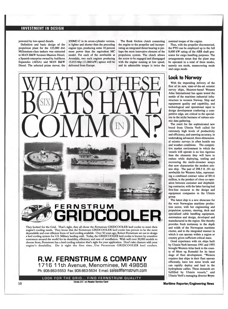 Maritime Reporter Magazine, page 10,  Mar 1999