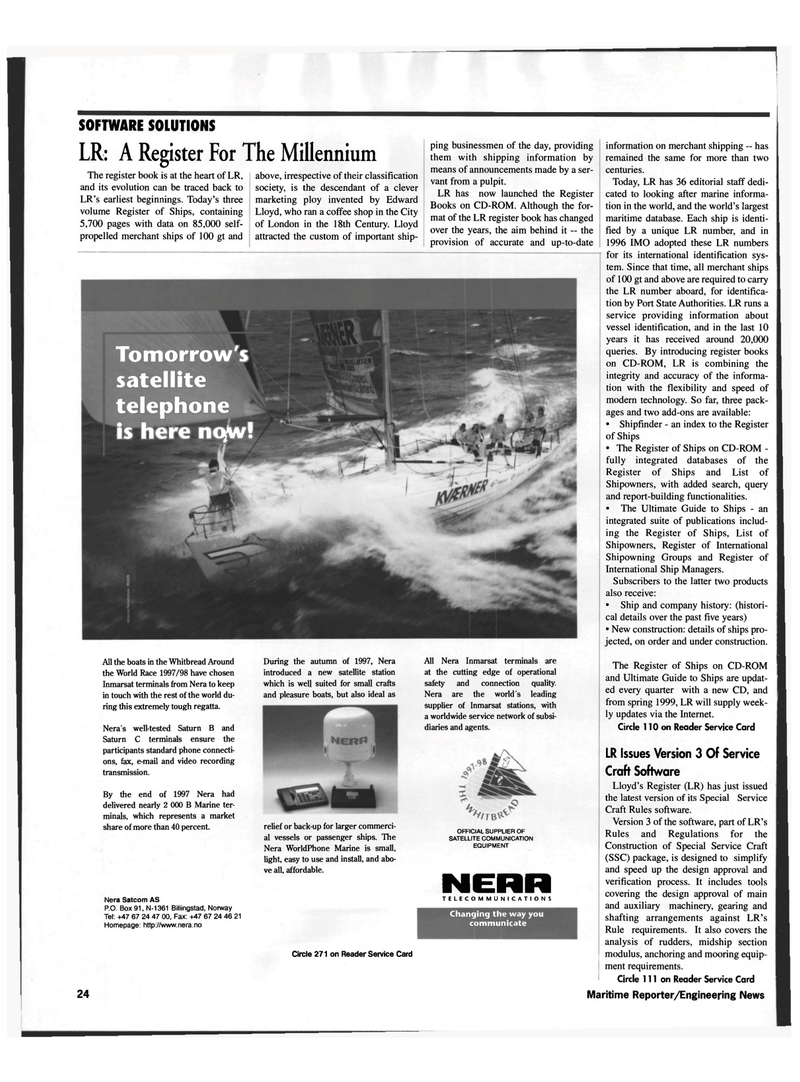 Maritime Reporter Magazine, page 24,  Mar 1999