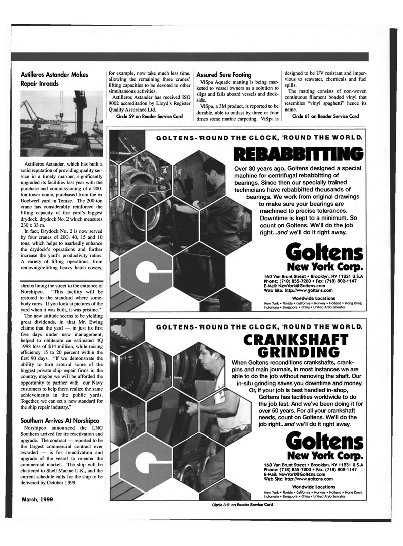 Maritime Reporter Magazine, page 33,  Mar 1999