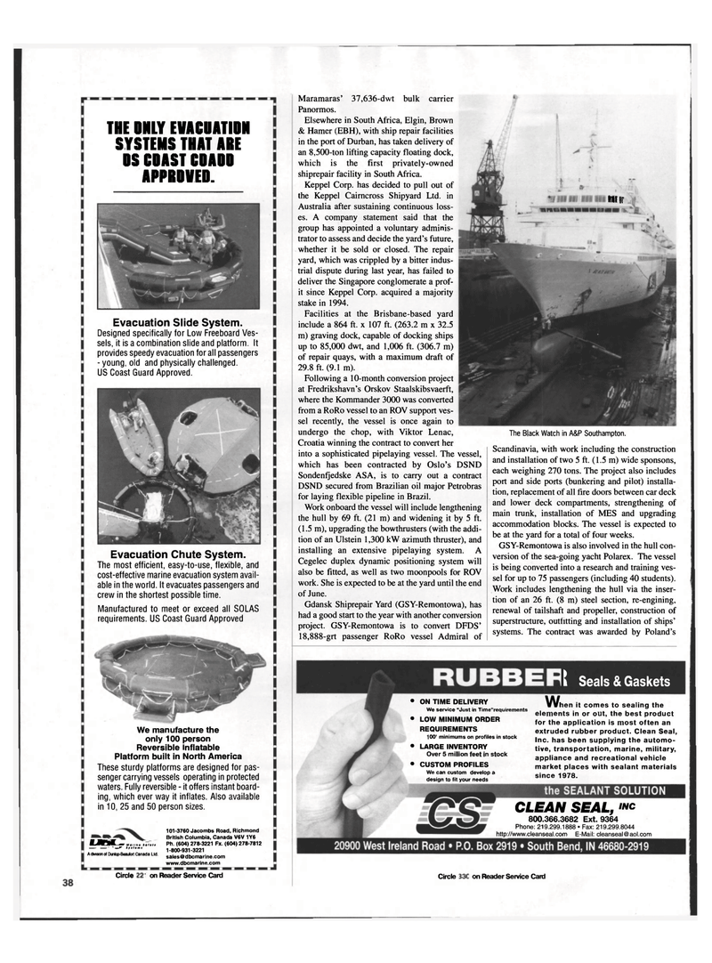 Maritime Reporter Magazine, page 38,  Mar 1999