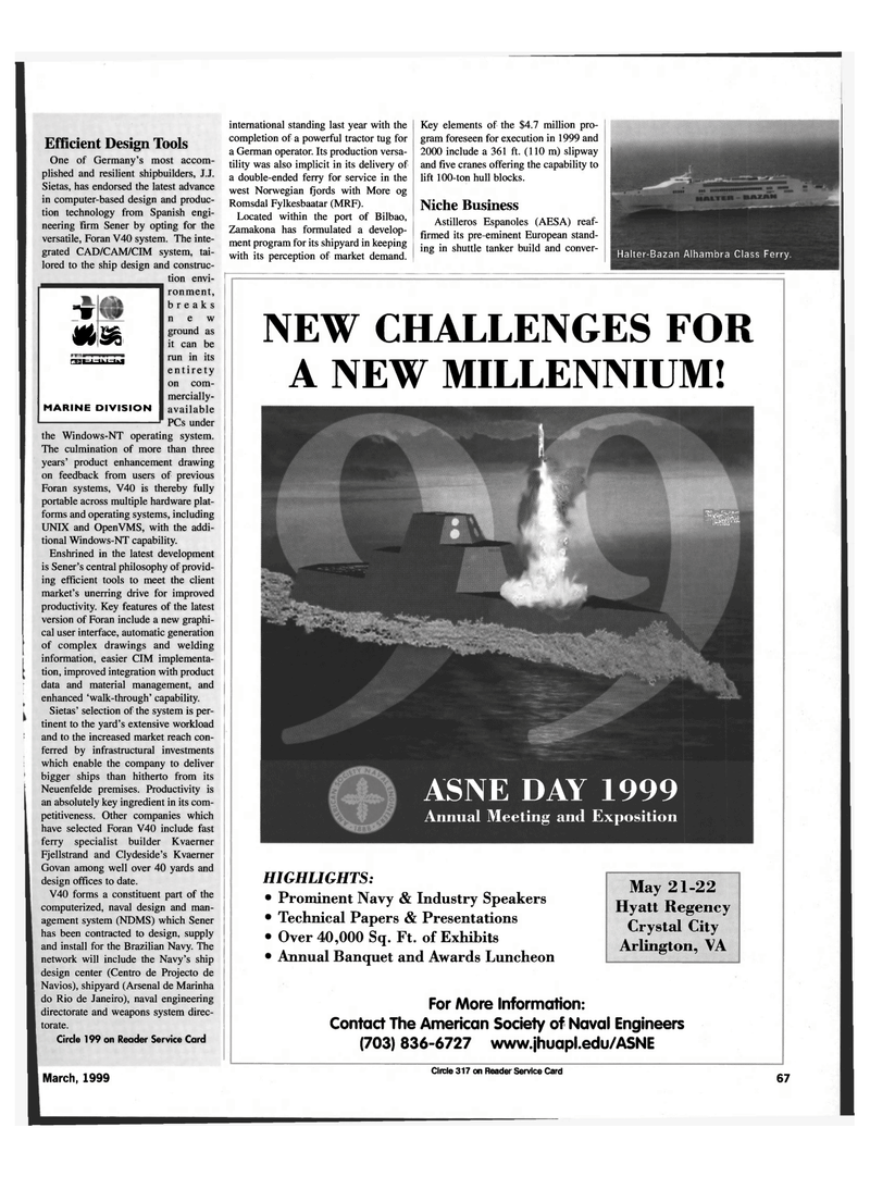 Maritime Reporter Magazine, page 67,  Mar 1999