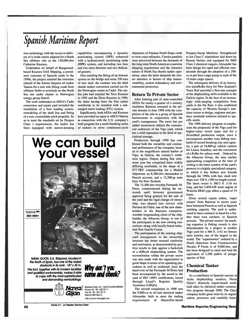 Maritime Reporter Magazine, page 68,  Mar 1999