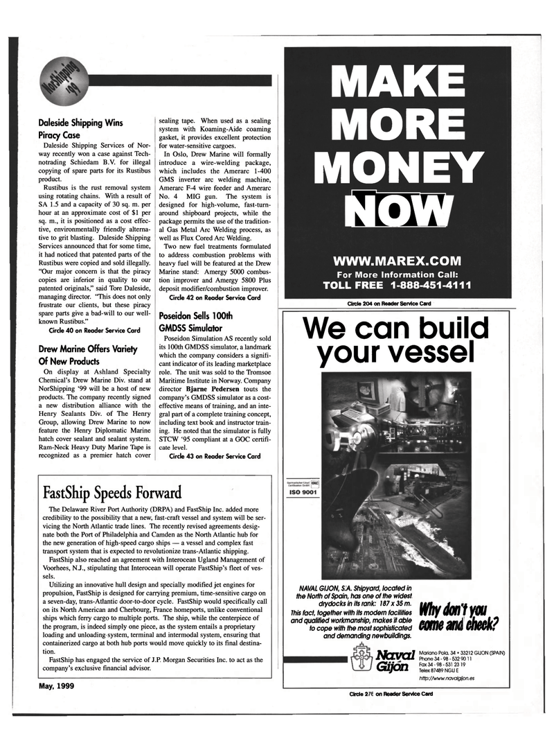 Maritime Reporter Magazine, page 47,  May 1999