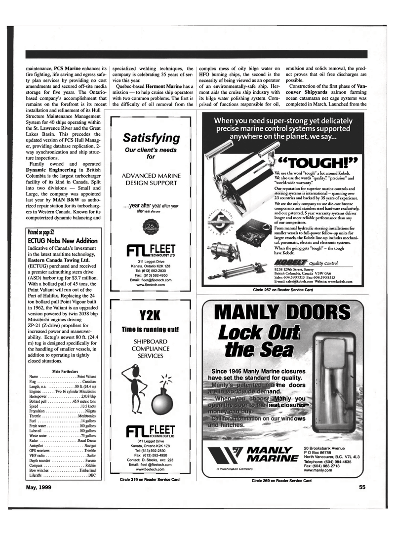 Maritime Reporter Magazine, page 55,  May 1999