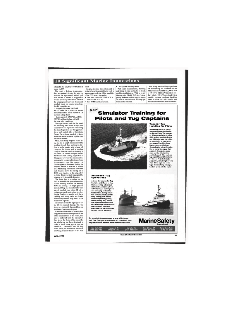 Maritime Reporter Magazine, page 53,  Jun 1999