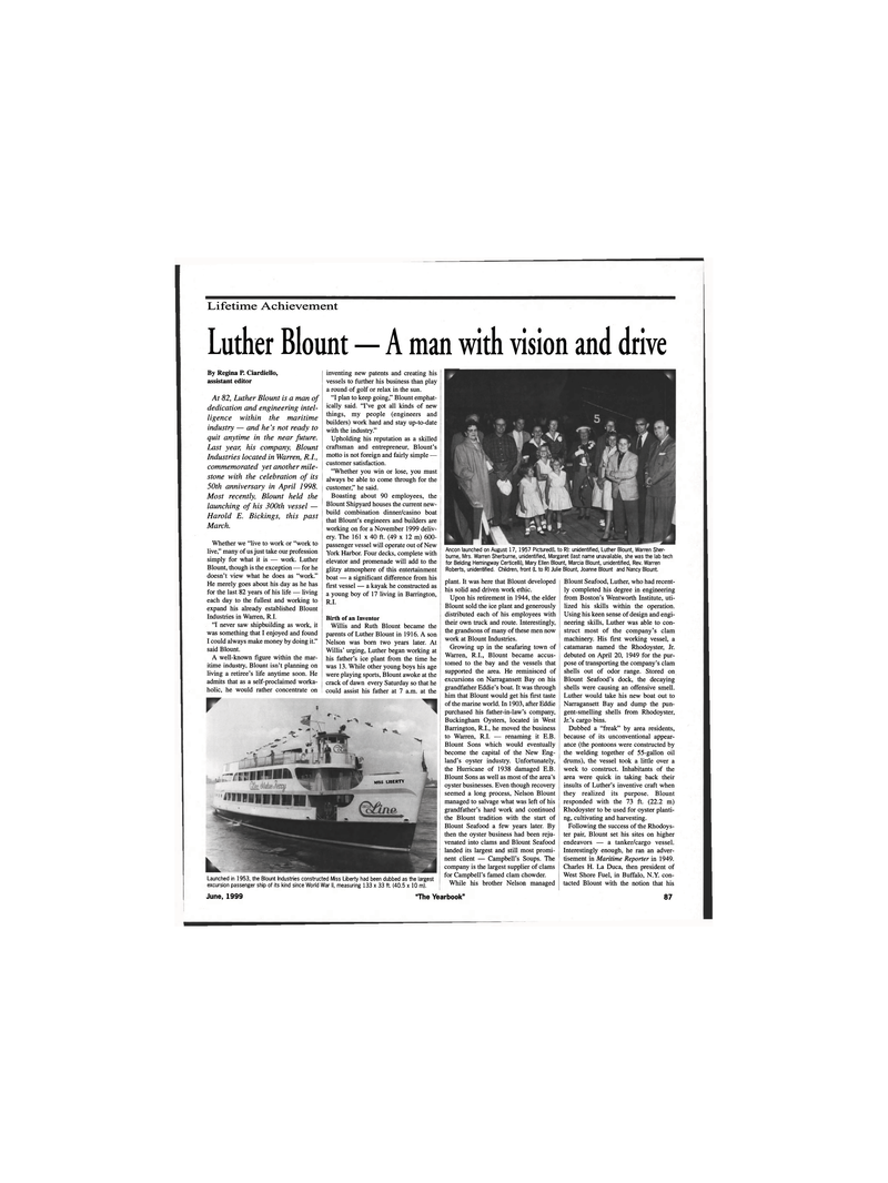 Maritime Reporter Magazine, page 85,  Jun 1999