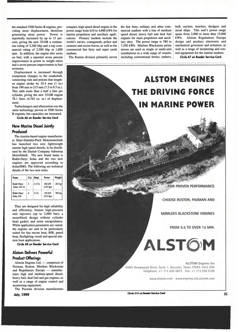 Maritime Reporter Magazine, page 31,  Jul 1999