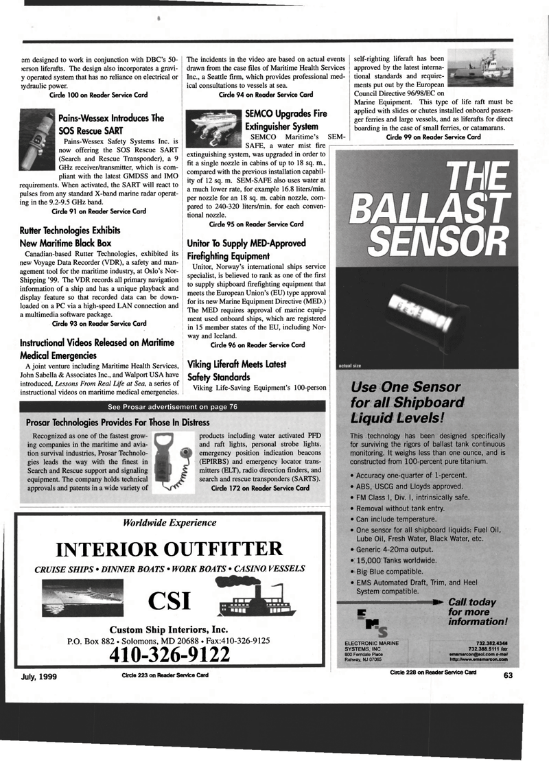 Maritime Reporter Magazine, page 65,  Jul 1999
