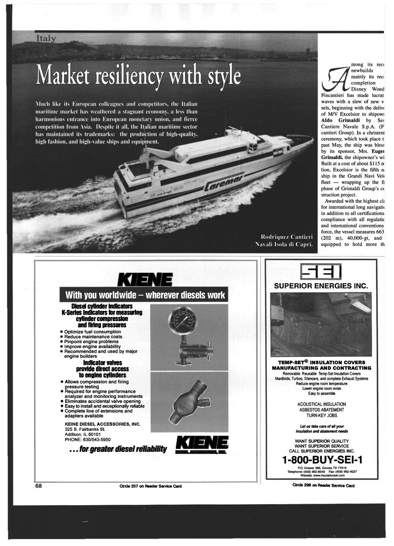 Maritime Reporter Magazine, page 70,  Jul 1999