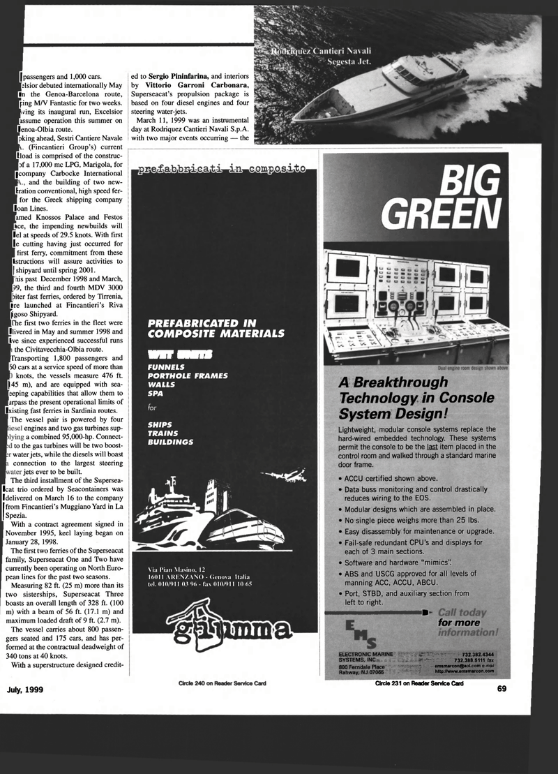 Maritime Reporter Magazine, page 71,  Jul 1999
