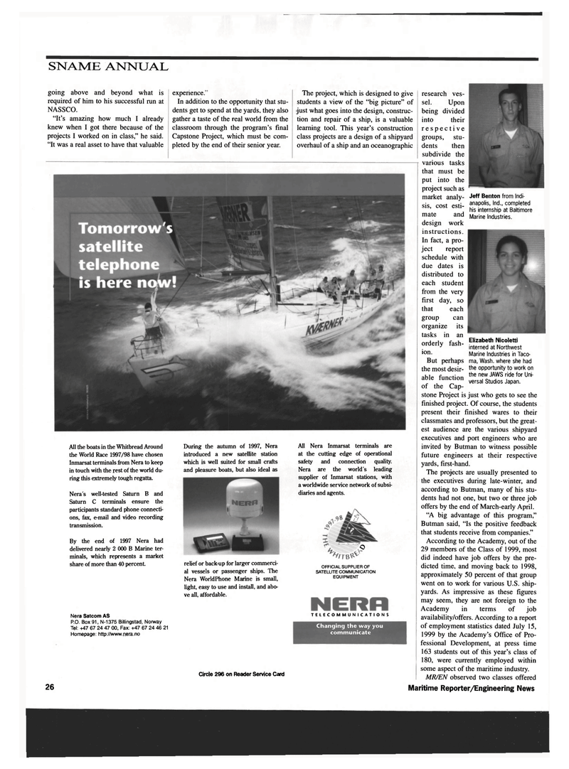 Maritime Reporter Magazine, page 28,  Sep 1999