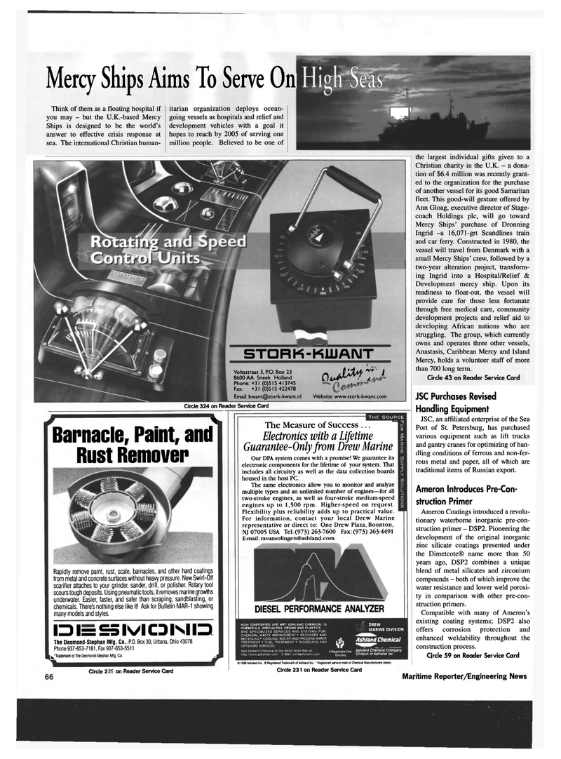 Maritime Reporter Magazine, page 68,  Sep 1999