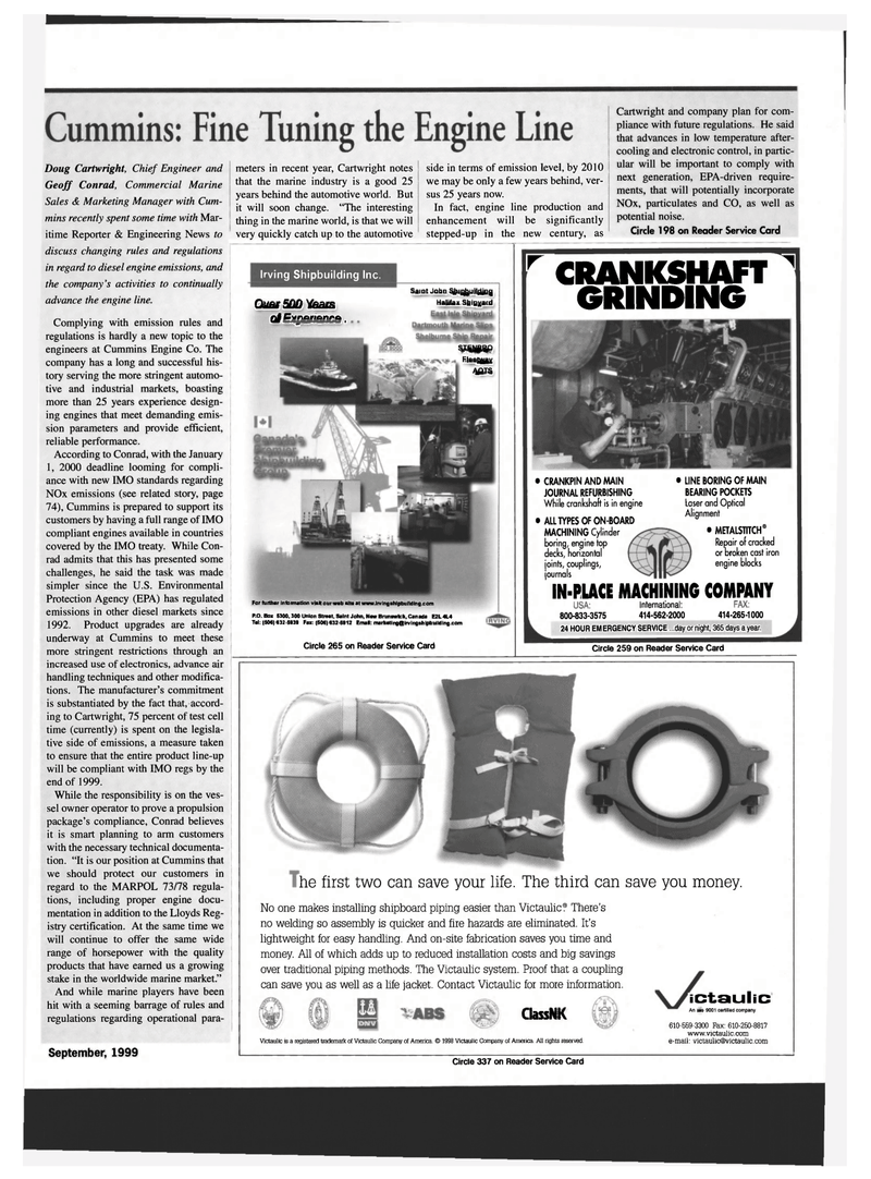 Maritime Reporter Magazine, page 87,  Sep 1999